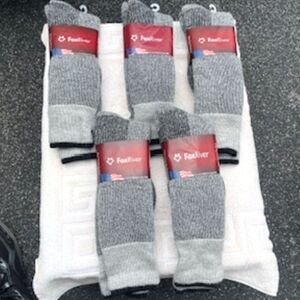 Socks . Wool Heavyweight Mid-Calf Boot . Large . Fox River (5 Pacs) #6600L